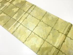 引箔　屏風箔模様織り出し　袋帯